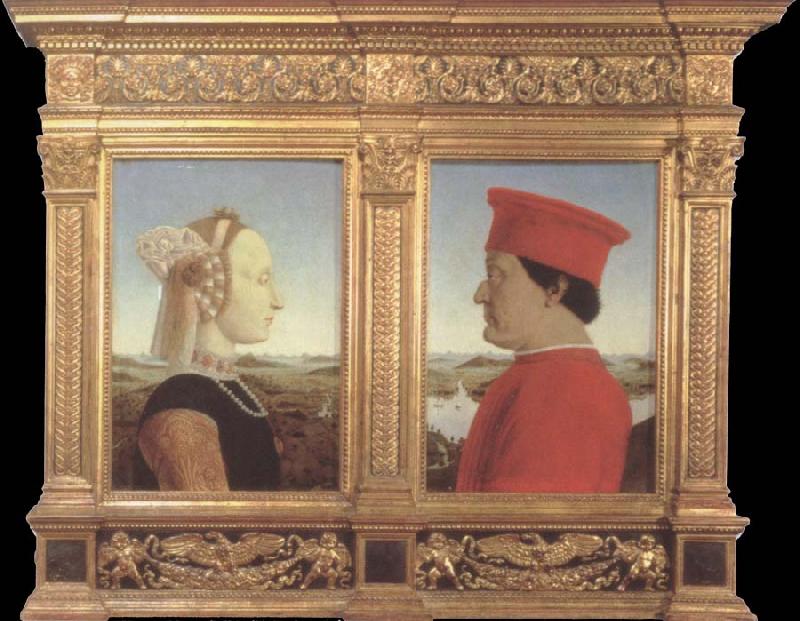 Piero della Francesca Portraits of Federico da Montefeltro and Battista Sforza oil painting picture